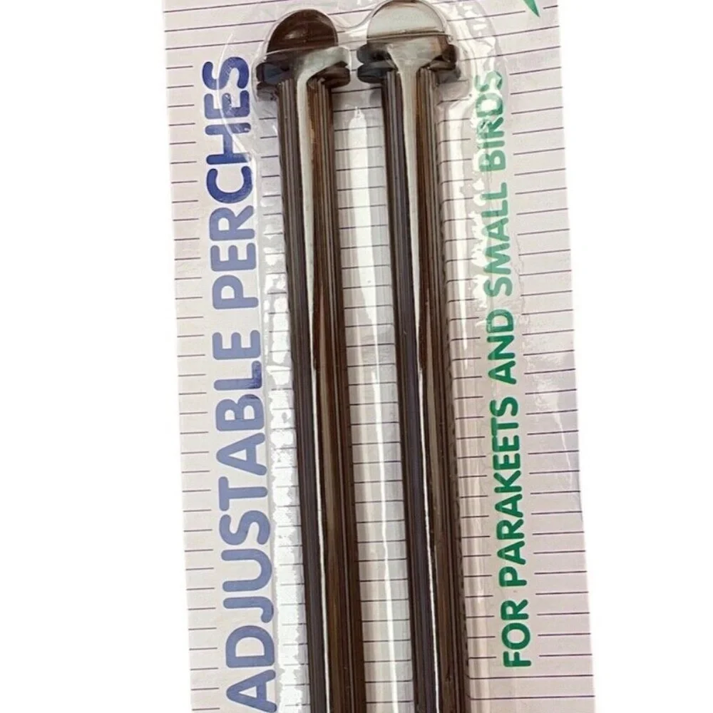Vo-Toys Bird Adjustable Plastic Perch Brown Up To 16